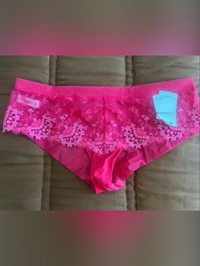 Simone Perele Hot Pink Lace-Trim Hipster Panty - Women Intimates
